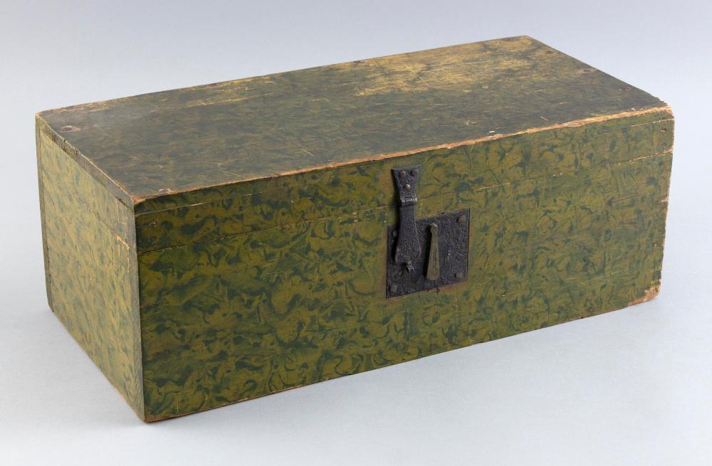 GREEN SPONGE PAINTED PINE STORAGE 350367