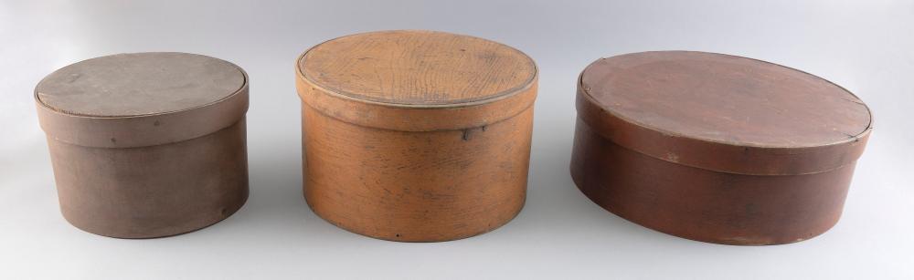 THREE LIDDED DRY MEASURES NEW ENGLAND,