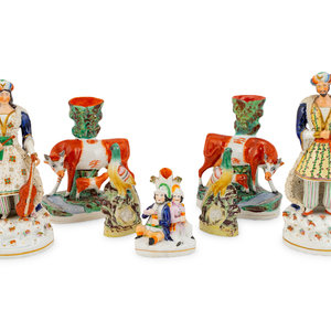 A Group of Seven English Staffordshire 350379