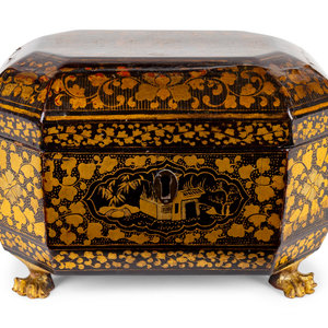 A Chinese Export Black and Gilt