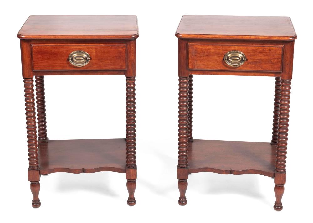 PAIR OF SHERATON-STYLE ONE-DRAWER