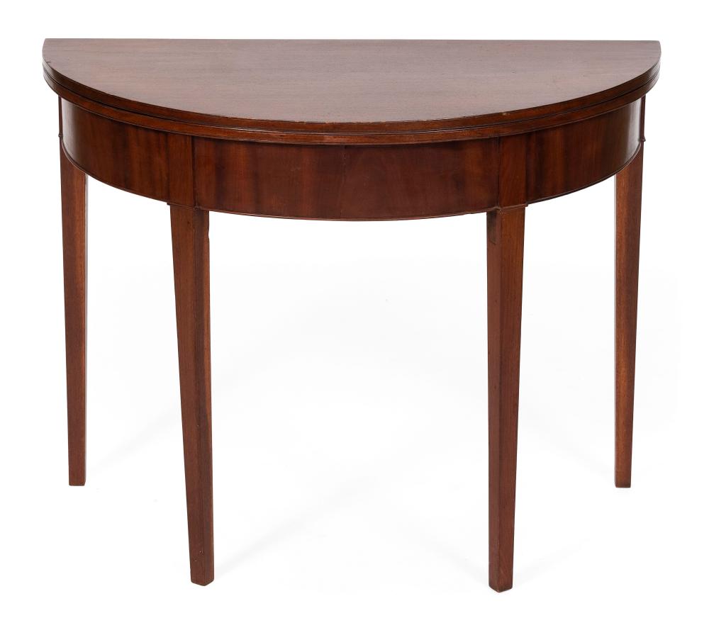 HEPPLEWHITE DEMILUNE CARD TABLE