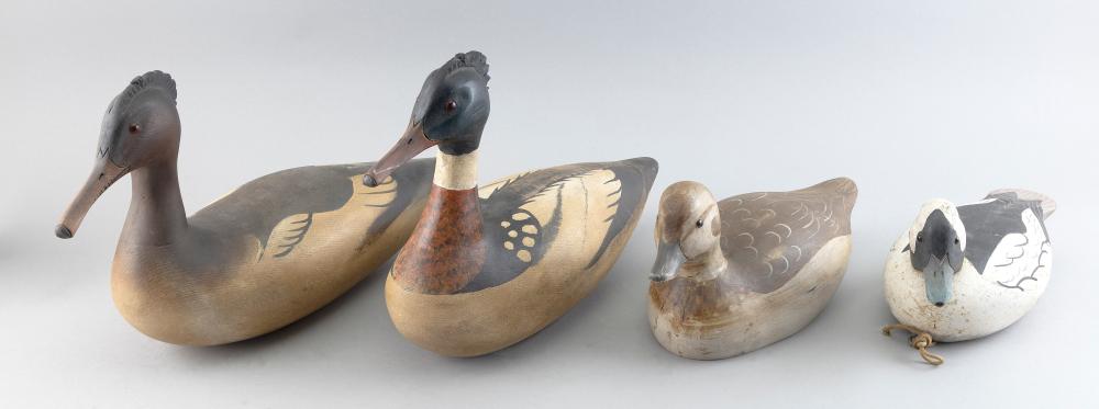 FOUR DECOYS LATE 20TH CENTURY LENGTHS