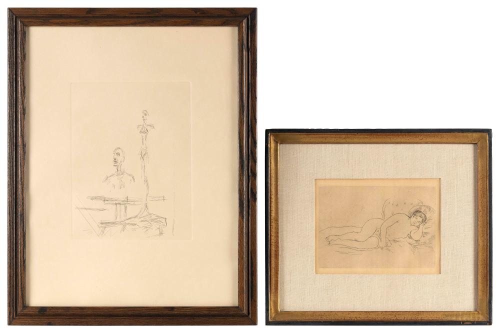 TWO ETCHINGS BY RENOIR AND GIACOMETTI 3504de