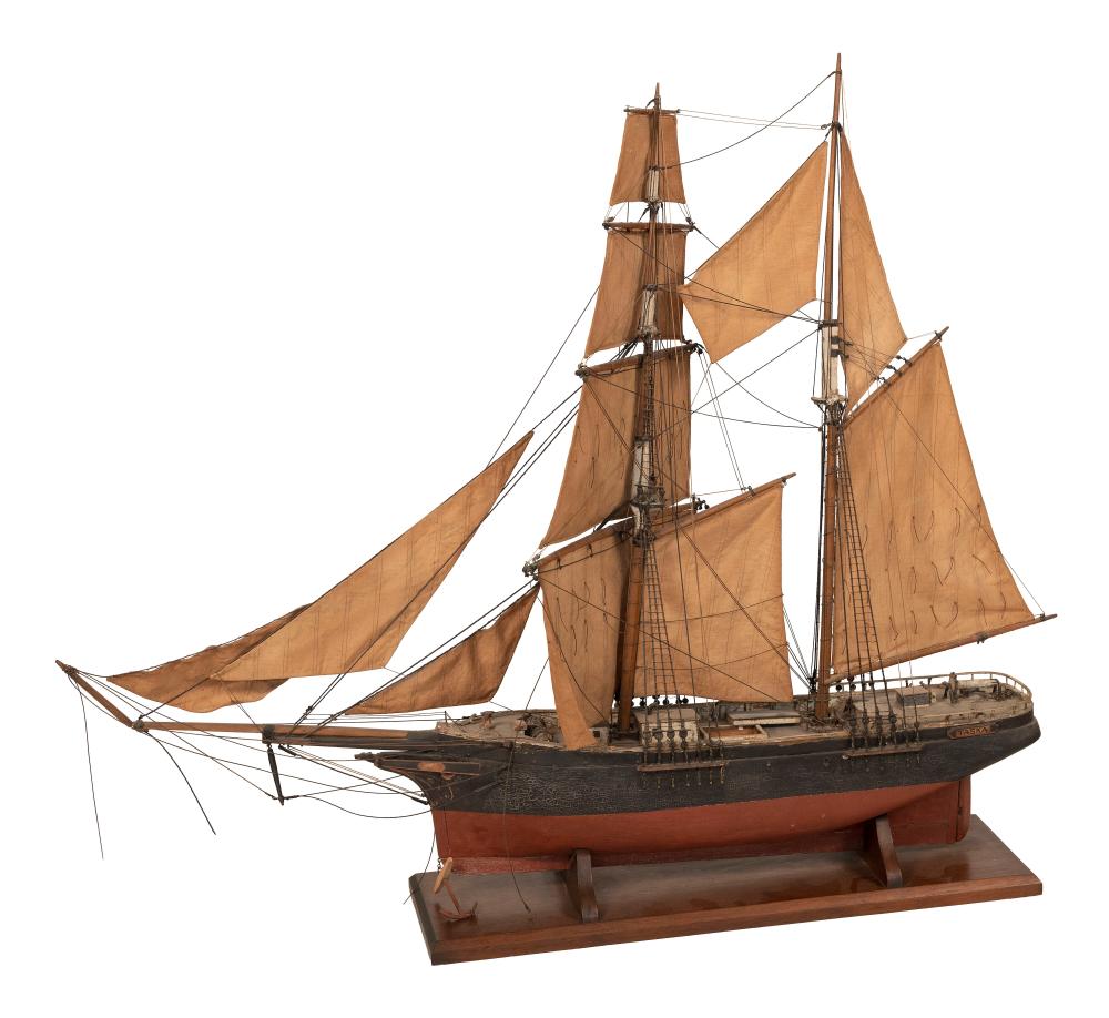 SAILOR-MADE MODEL OF THE BRIGANTINE