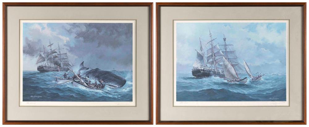 PAIR OF WHALING PRINTS 20TH CENTURY 350591