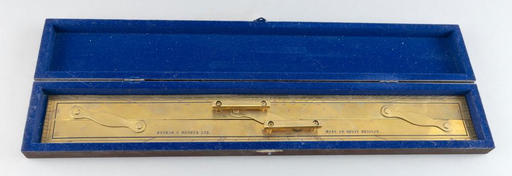 CASED PAIR OF BRASS PARALLELS LATE