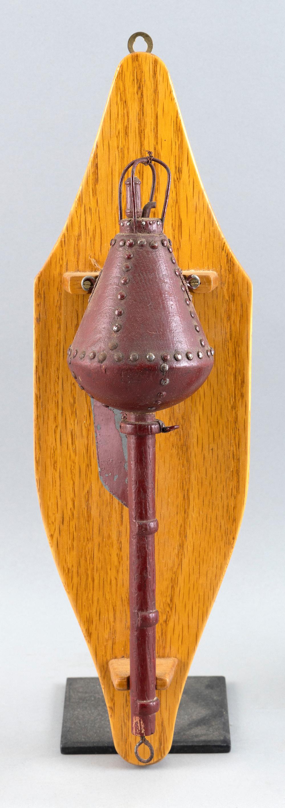 MOUNTED MODEL OF A RED NUN BUOY