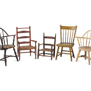 Five Children s Chairs American  350674
