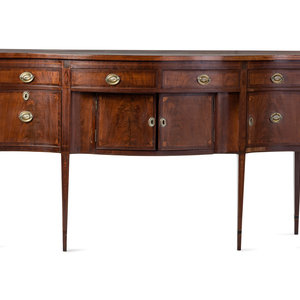 A Federal Marquetry Decorated Mahogany 3506e3