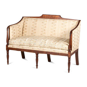 A Federal Inlaid Mahogany Settee
New