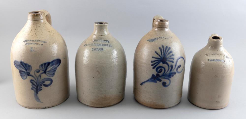 FOUR STONEWARE JUGS 19TH CENTURY 3506ff