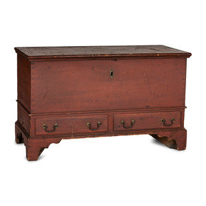A Chippendale Red Painted Pine 350701