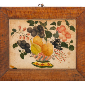 An American Watercolor Fruit Basket 350758