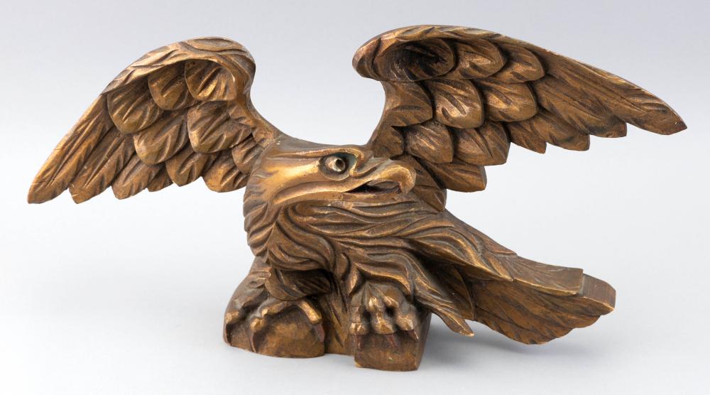 CARVED WOODEN SPREAD-WING EAGLE