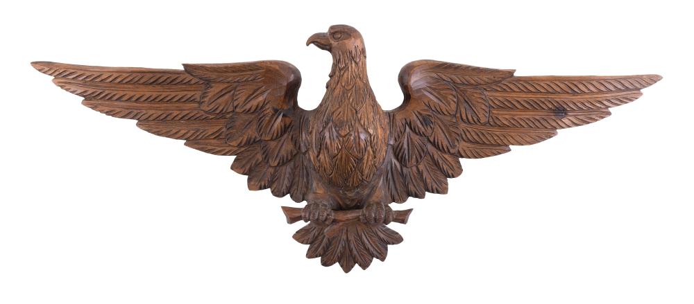 HAND-CARVED AMERICAN SPREAD-WING