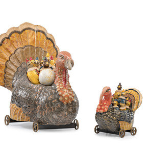Two Turkey Form Pull Toys, Each