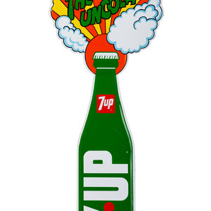 A Tin 7-UP Uncola Advertising Sign