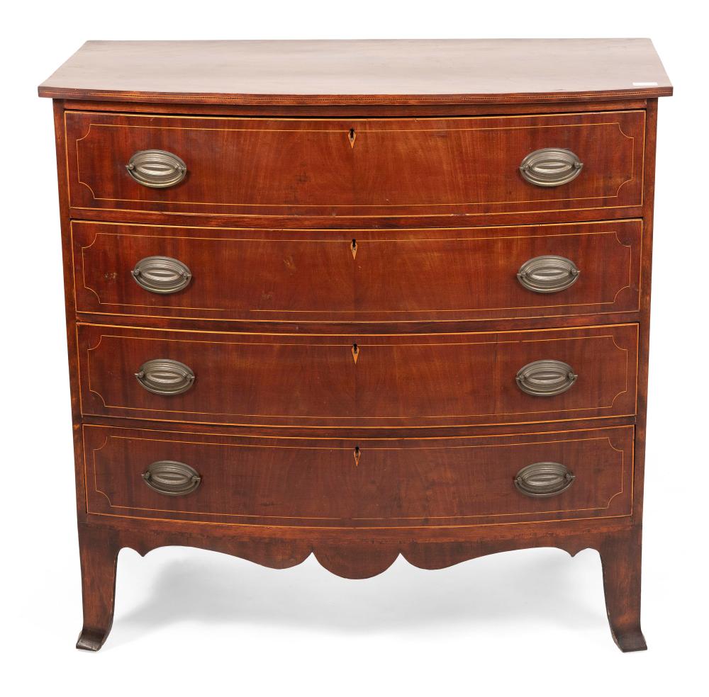 HEPPLEWHITE FOUR-DRAWER BOWFRONT