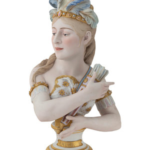 A Paris Porcelain Bust of a Woman 350849
