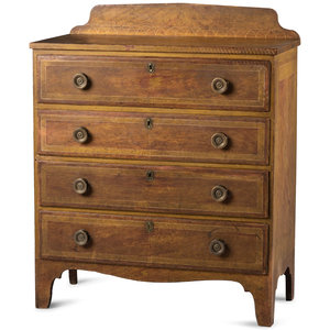 A New England Paint Decorated Chest 350853