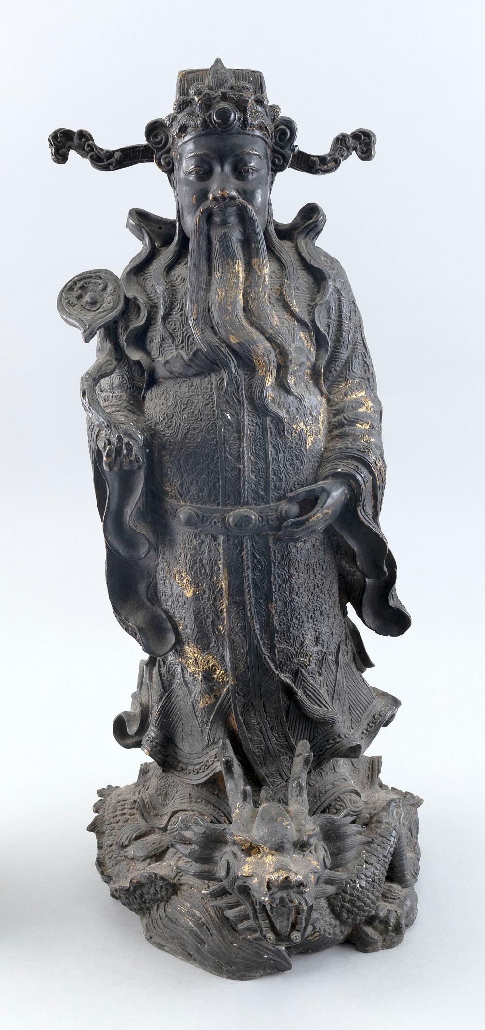 CHINESE BRONZE DEITY 19TH CENTURY