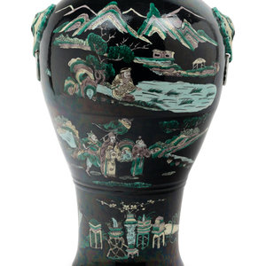 A Chinese Famille Noire Porcelain