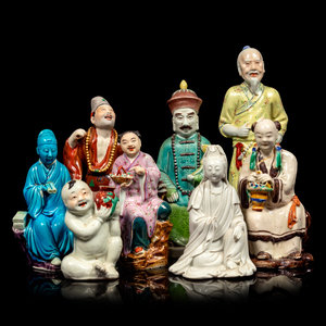 Eight Chinese Porcelain Figures LATE 3508e8