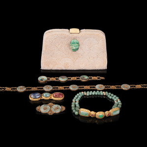 Six Chinese Hardstone Jewelry Articles
LATE