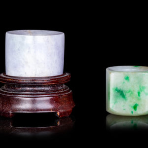 Two Chinese Jadeite Archer's Rings
19TH/20TH