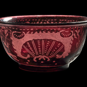 A Chinese Ruby-Red Peking Glass