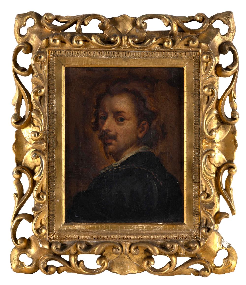 GRAND TOUR ERA PAINTING OF A MUSTACHIOED