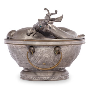 A Chinese Export Pewter Deer  350958
