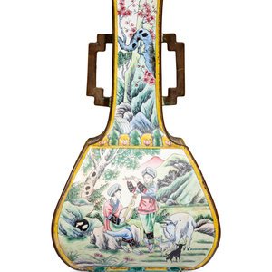 A Chinese Canton Enamel on Copper Vase
19TH