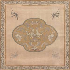 A Chinese Kesi Woven Silk 'Dragonfly