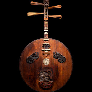 A Chinese Musical Instrument Yueqin having 35099f