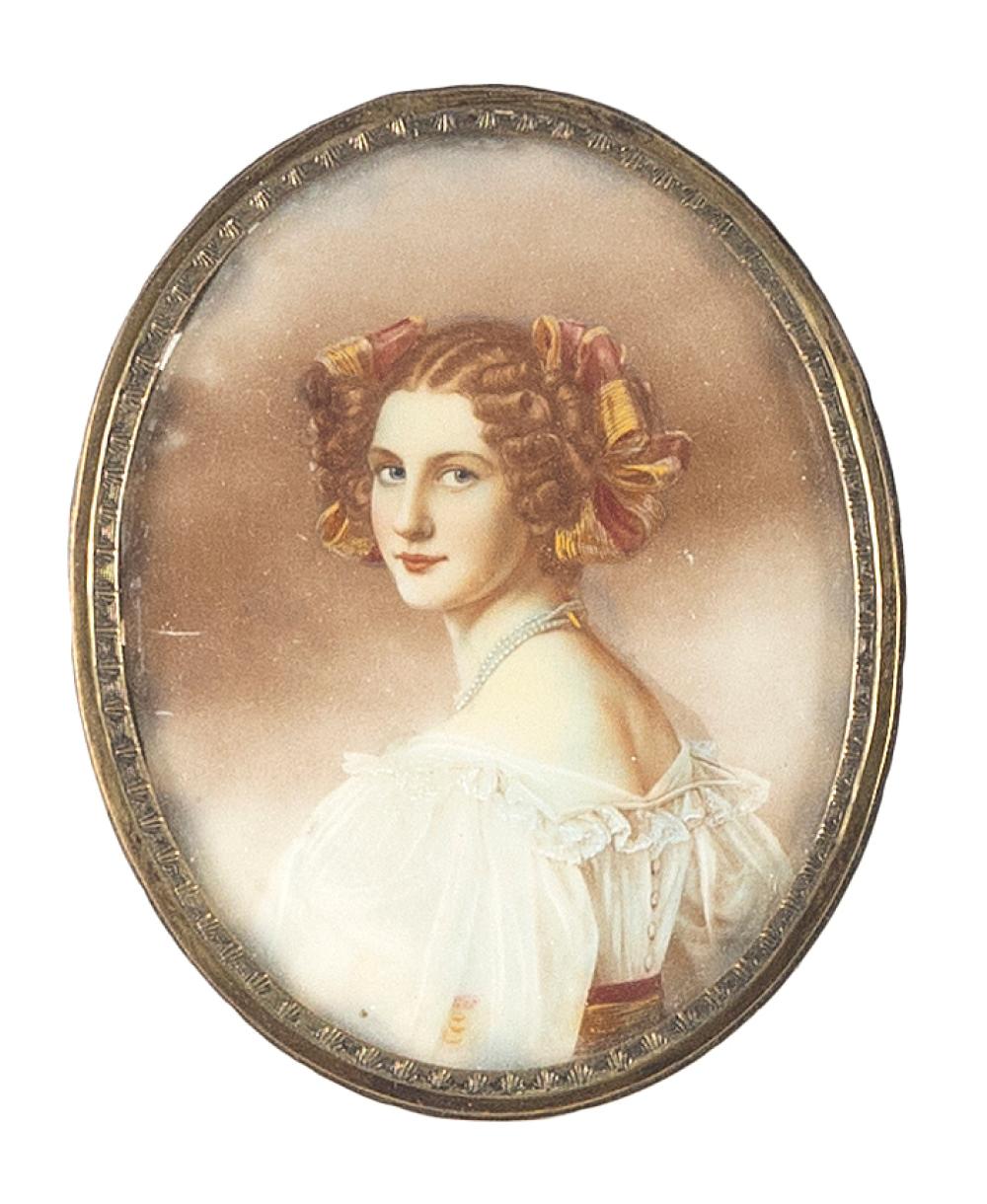 MINIATURE PORTRAIT OF A WOMAN LATE