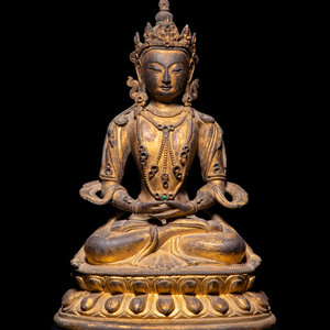 A Sino Tibetan Gilt Bronze Figure 3509ae