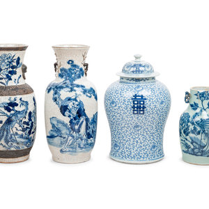 Four Chinese Blue and White Porcelain 3509e1