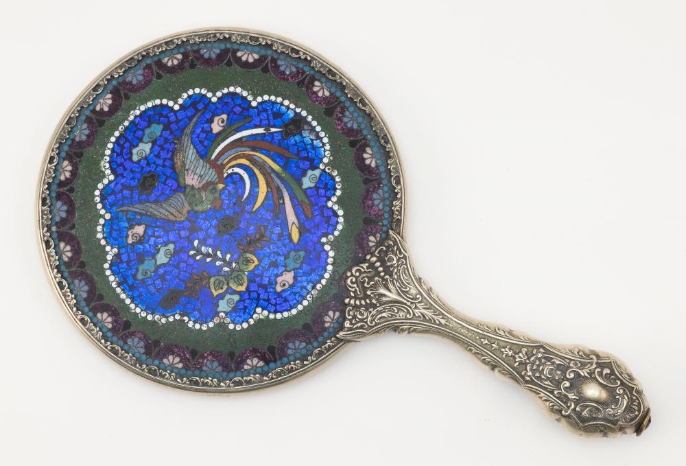 CHINESE SILVER AND CLOISONNÉ ENAMEL