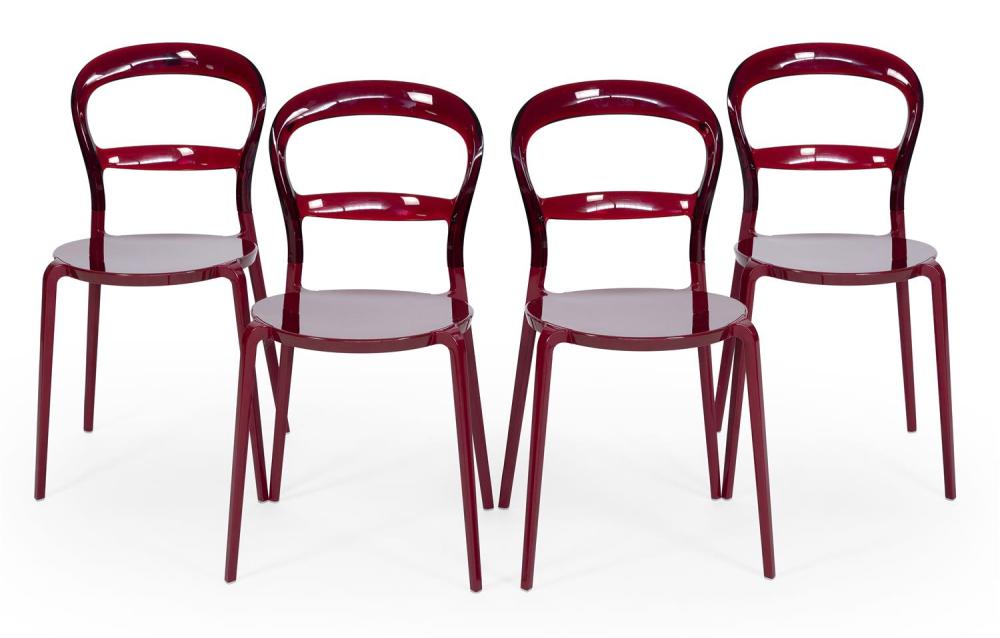 FOUR CALLIGARIS "WEIN" SIDE CHAIRS