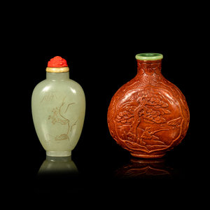 Two Chinese Snuff Bottles 19TH 350a30