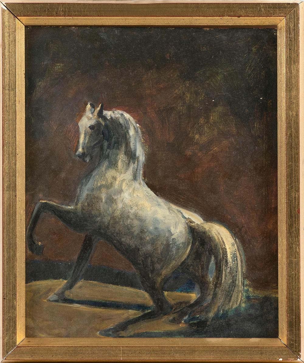 PAINTING OF A PRANCING HORSE CONTEMPORARY