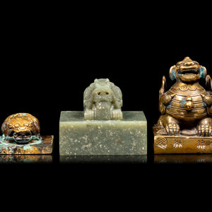 Three Chinese Seals 19TH 20TH CENTURY  350a6a