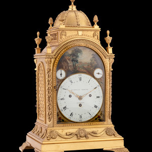 An English Gilt Bronze Mantel Clock