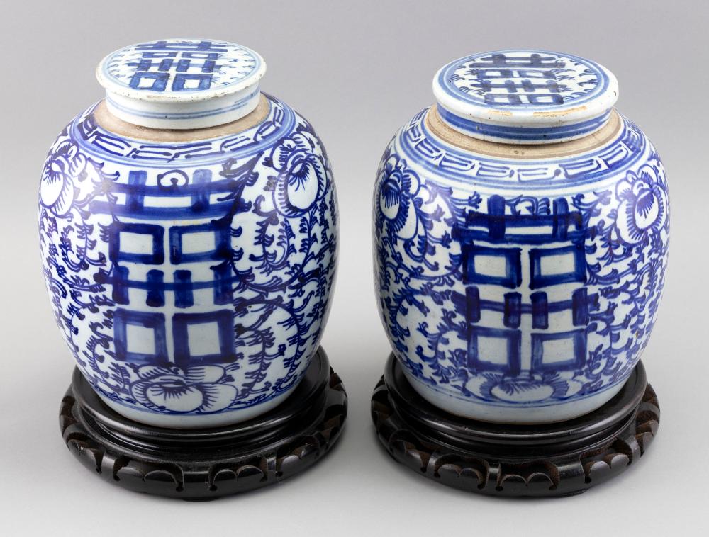 NEAR-PAIR OF CHINESE BLUE AND WHITE