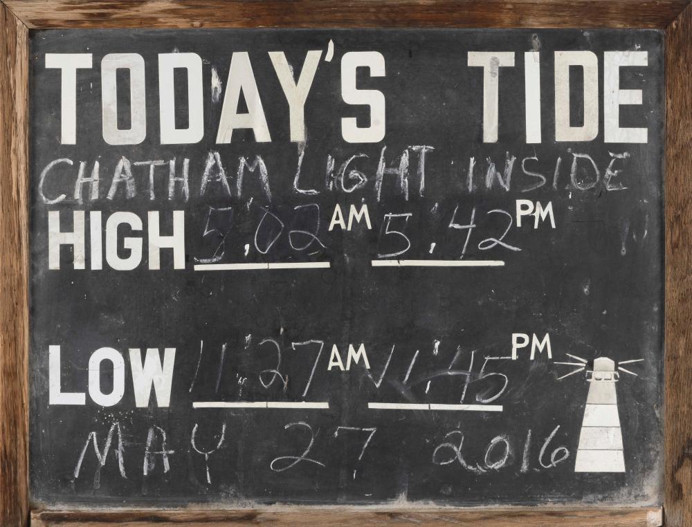 CHATHAM LIGHT "TODAY'S TIDE" SIGN