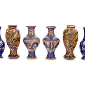 Three Pairs of Cloisonn Vases EARLY 350aec