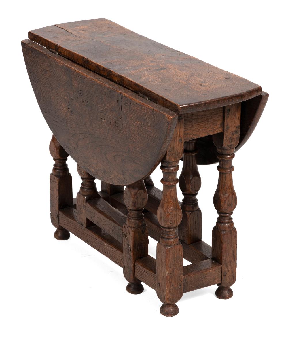 GATELEG TABLE 19TH CENTURY HEIGHT 19”.