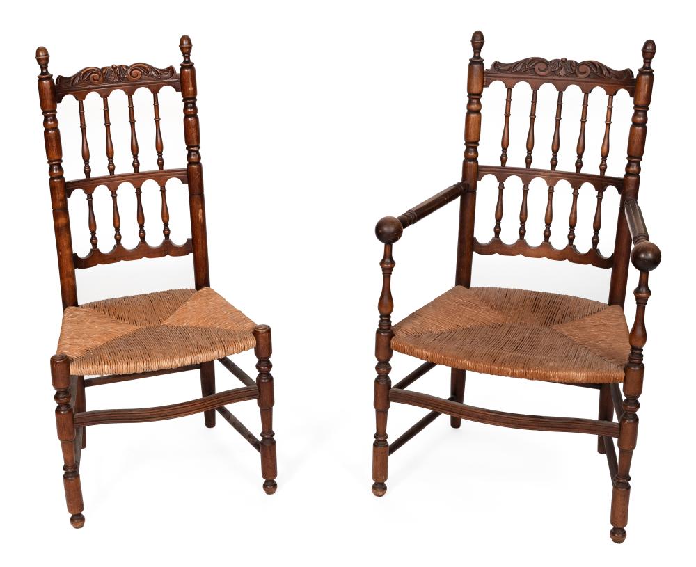 TWO STICK AND BALL STYLE CHAIRS 350b2b